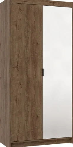 Garderoby|Zestawy Mebli Do Przedpokoju></noscript>Lempert Zestaw szaf modułowych z nadstawkami do sypialni KUBA dąb lefkas