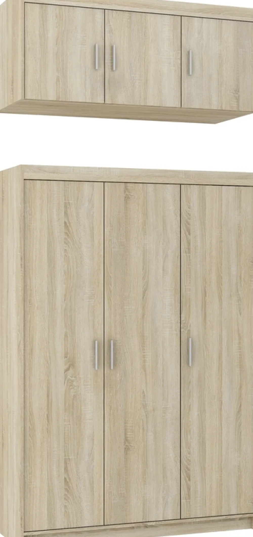 Garderoby|Zestawy Mebli Do Przedpokoju>Lempert Zestaw szaf modułowych z nadstawkami do garderoby KUBA dąb sonoma