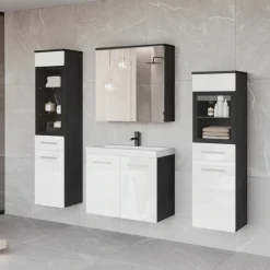 Meble Łazienkowe>BRATEX Zestaw szafek do łazienki USEDOM XL