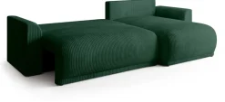 Meble Dla Dzieci|Meble Młodzieżowe>BROMARKT Zielona rogówka do salonu z funkcją spania i pojemnikiem MORENO