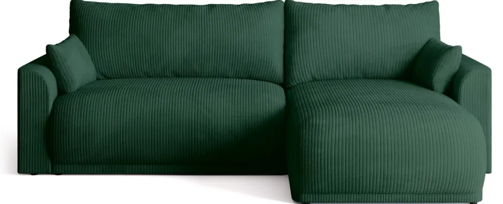 Meble Dla Dzieci|Meble Młodzieżowe>BROMARKT Zielona rogówka do salonu z funkcją spania i pojemnikiem MORENO