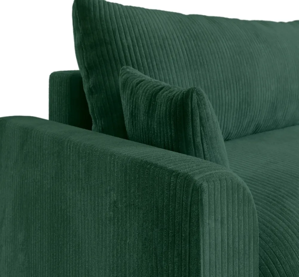 Meble Dla Dzieci|Meble Młodzieżowe>BROMARKT Zielona rogówka do salonu z funkcją spania i pojemnikiem MORENO