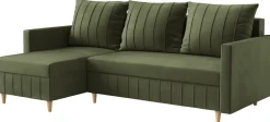 Meble Dla Dzieci|Meble Młodzieżowe>Rimal Zielona rogówka z funkcją spania do salonu rozkładana FOCUS