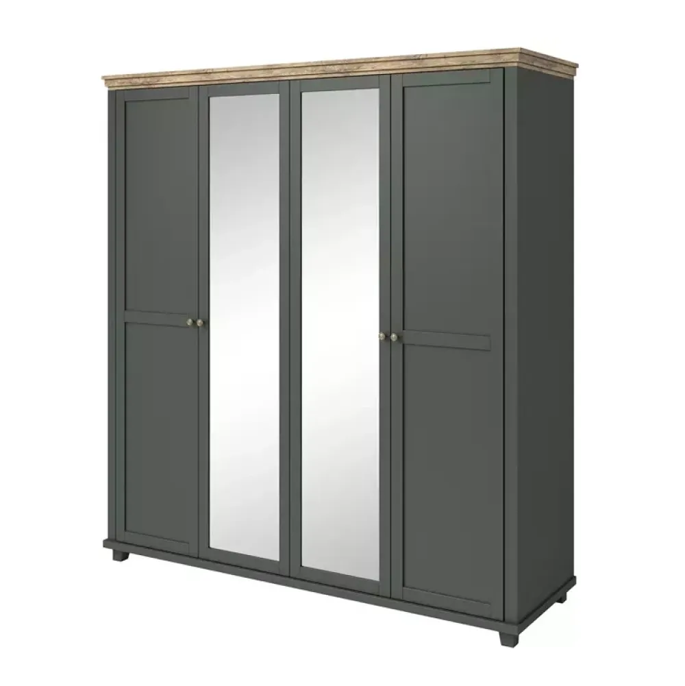 Zestawy Mebli Do Sypialni|Szafy Młodzieżowe>Helvetia Zielona szafa uchylna 200 cm IVORIA