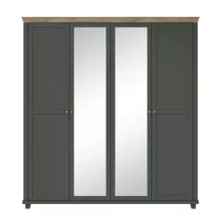 Zestawy Mebli Do Sypialni|Szafy Młodzieżowe>Helvetia Zielona szafa uchylna 200 cm IVORIA
