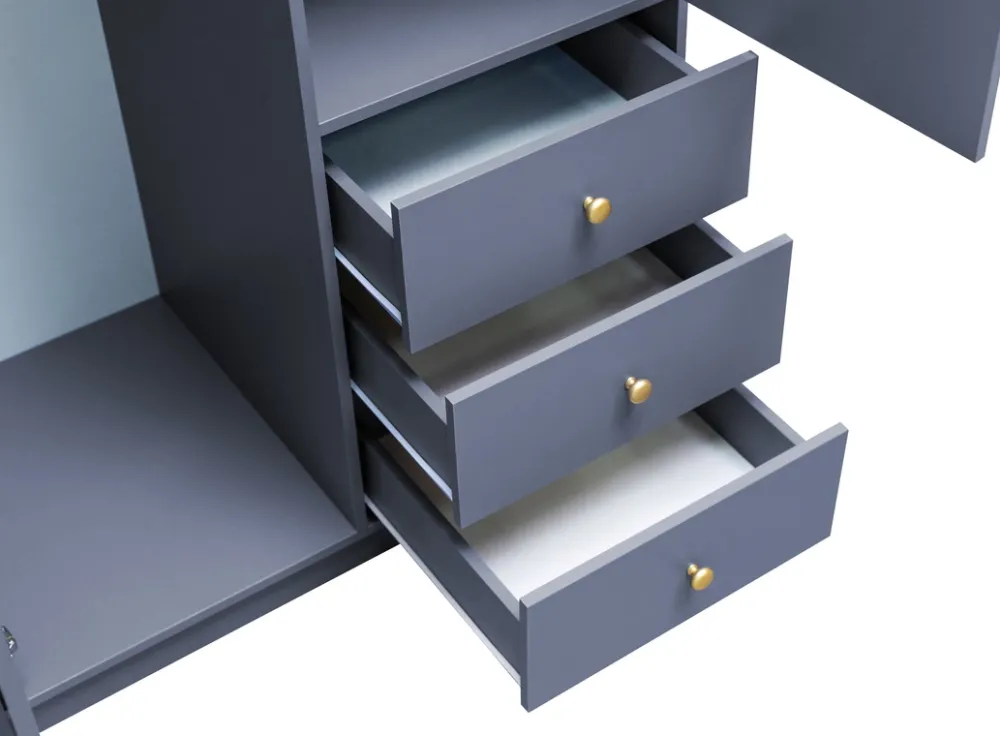 Meble Dla Dzieci|Szafy Dwudrzwiowe>Stolar Zielona szafa uchylna z lustrem i szufladami 100 cm SELMA zielony