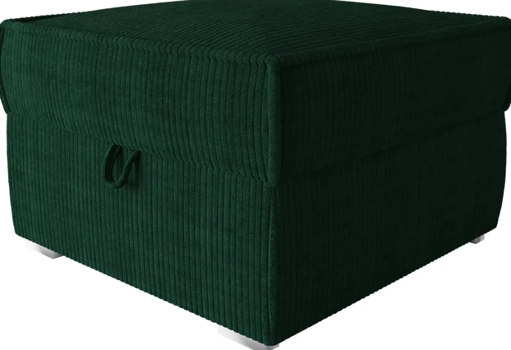 Meble Dla Dzieci|Meble Młodzieżowe>BROMARKT Zielona sztruksowa pufa ze schowkiem do salonu TOP