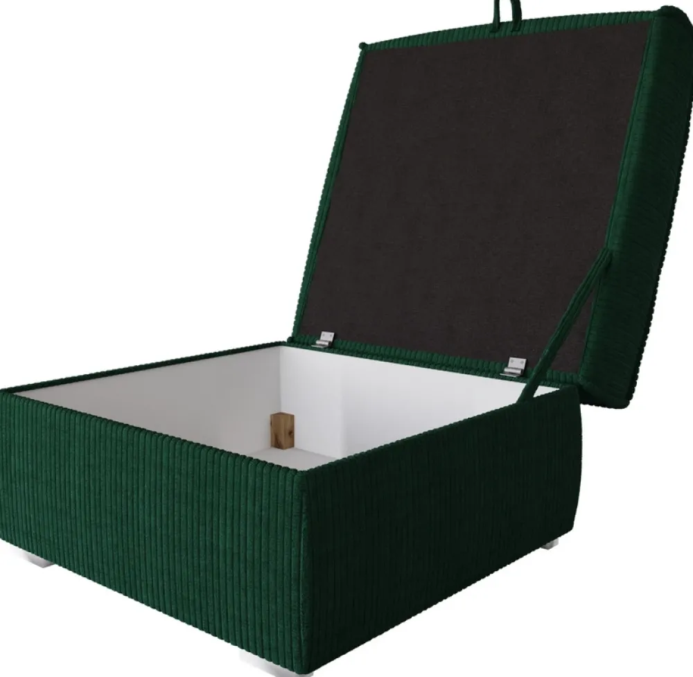 Meble Dla Dzieci|Meble Młodzieżowe>BROMARKT Zielona sztruksowa pufa ze schowkiem do salonu TOP