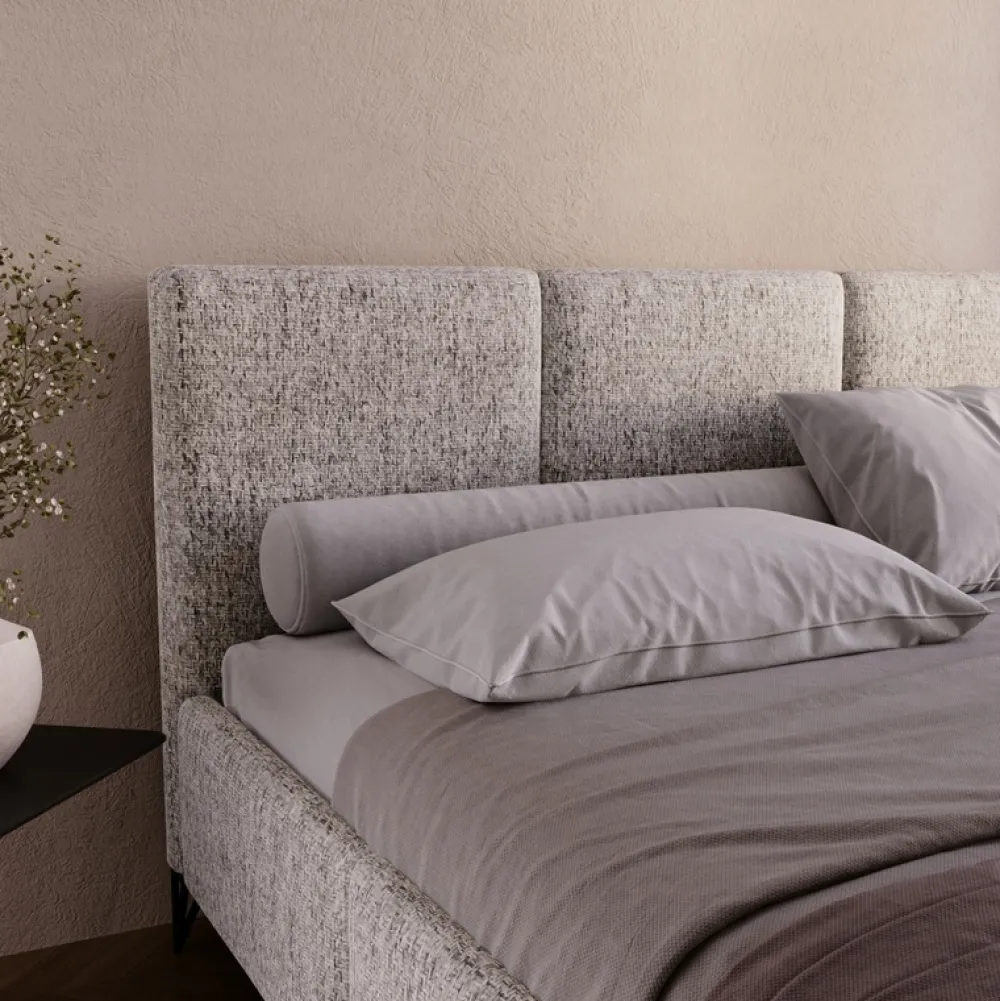 Łóżka Małżeńskie|Łóżka Na Nóżkach>UNISTYL MEBLE Zielone łóżko dwuosobowe LORIO 180x200 z praktycznym pojemnikiem na pościel