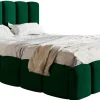 Łóżka Małżeńskie|Łóżka Ze Stelażem>Riban Zielone łóżko tapicerowane 180x200 cm z pojemnikiem do sypialni małżeńskie SALERNO