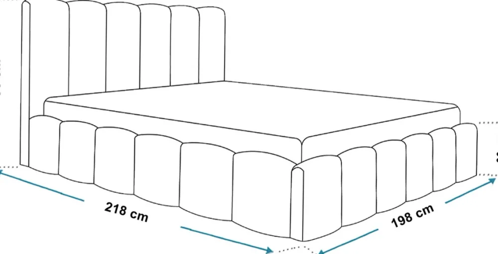 Łóżka Małżeńskie|Łóżka Ze Stelażem>Riban Zielone łóżko tapicerowane 180x200 cm z pojemnikiem do sypialni małżeńskie SALERNO