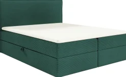 Łóżka Ze Stelażem|Łóżka Z Zagłówkiem>BROMARKT Zielone tapicerowane łóżko małżeńskie do sypialni 180x200 cm MALIBU