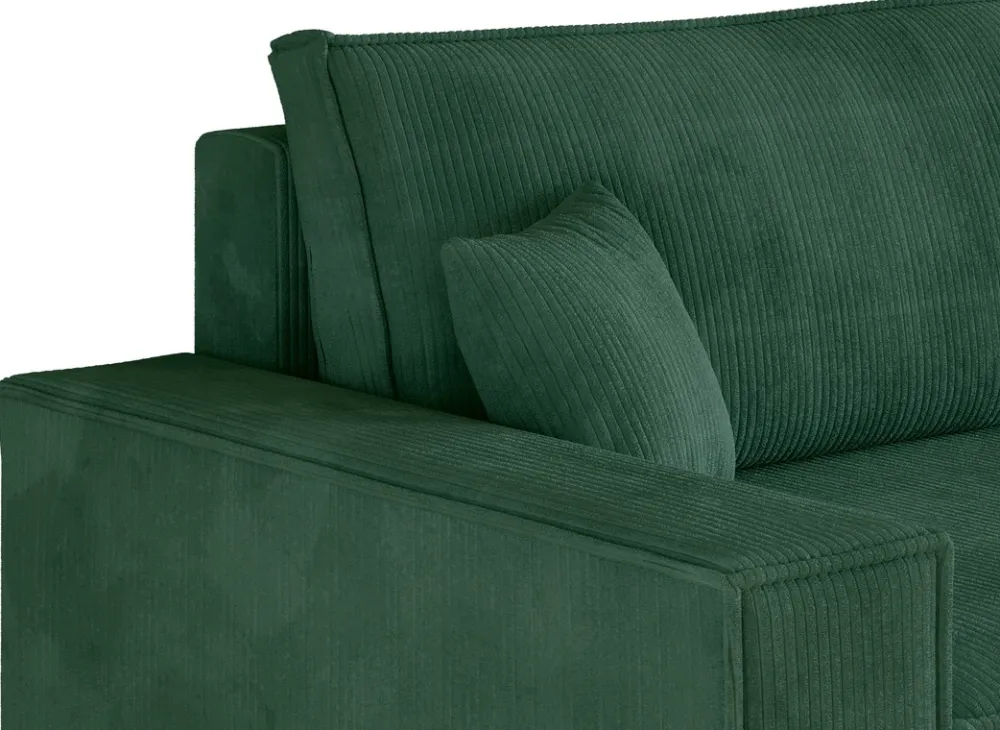 Meble Dla Dzieci|Meble Młodzieżowe>BROMARKT Zielony narożnik sztruksowy z pojemnikiem na pościel ADI