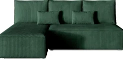 Meble Dla Dzieci|Meble Młodzieżowe>BROMARKT Zielony narożnik sztruksowy do salonu z funkcją spania TOP SLIM