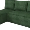 Narożniki>IZABELLA MEBLE Zielony narożnik z funkcją spania i pojemnikiem na pościel HECTOR