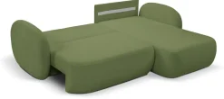Narożniki>LASKI Zielony rozkładany narożnik do salonu nowoczesny OMERO