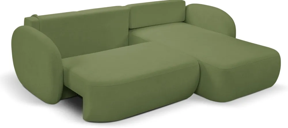 Narożniki>LASKI Zielony rozkładany narożnik do salonu nowoczesny OMERO