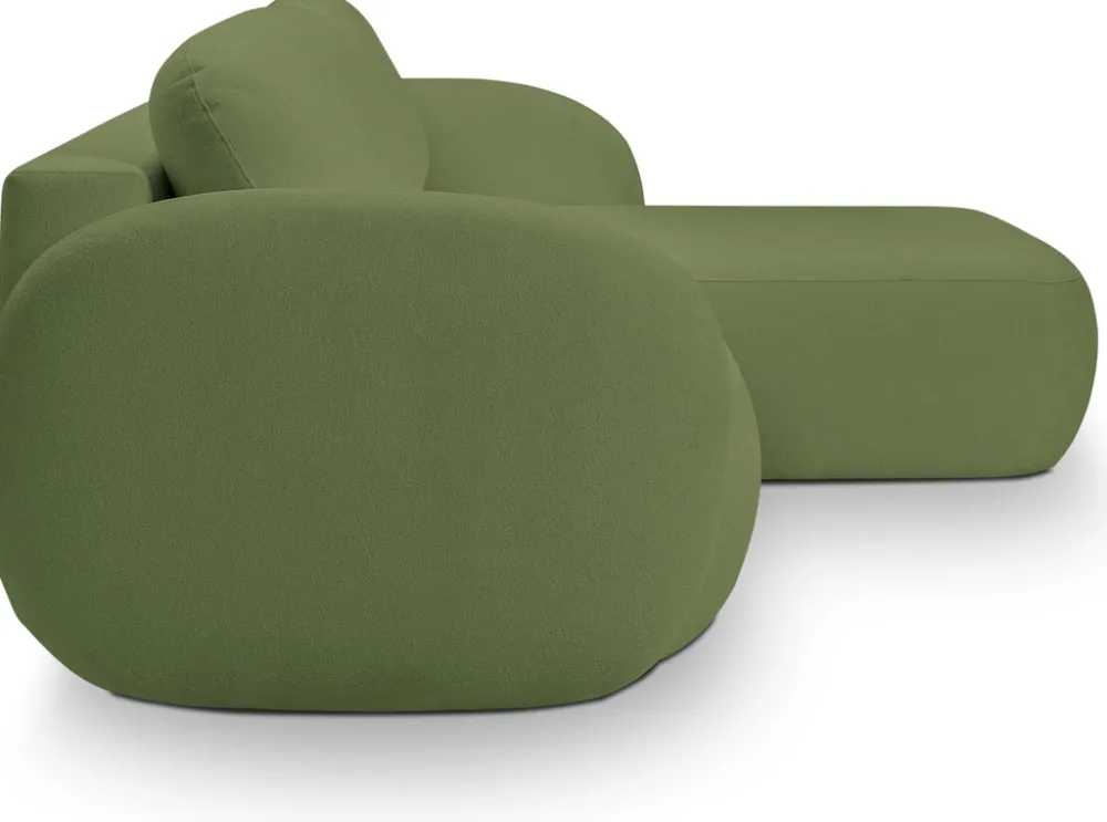 Narożniki>LASKI Zielony rozkładany narożnik do salonu nowoczesny OMERO