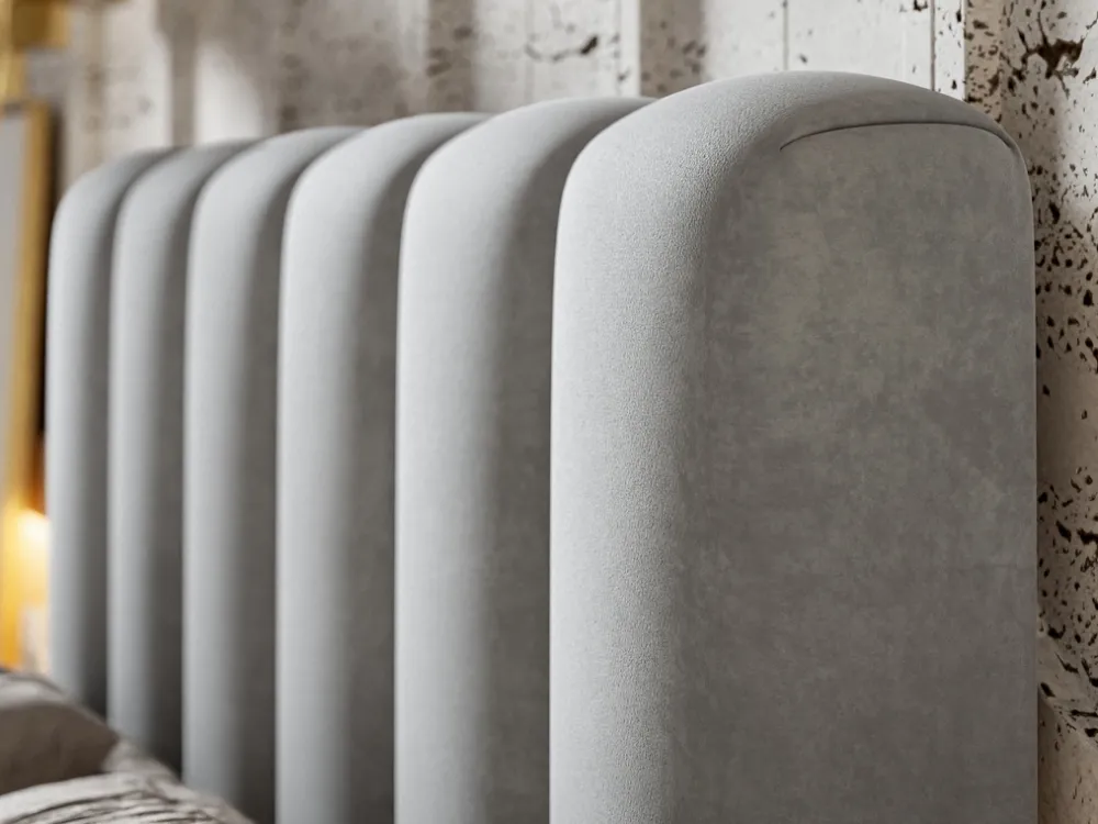 Meble Dla Dzieci|Łóżka Młodzieżowe>Riban Łózko tapicerowane z pojemnikiem na pościel 120x200 cm MEOW