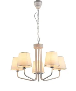 Oświetlenie Jadalni|Oświetlenie Salonu>Ledea Zyrandol biały lampa 5xE14 York