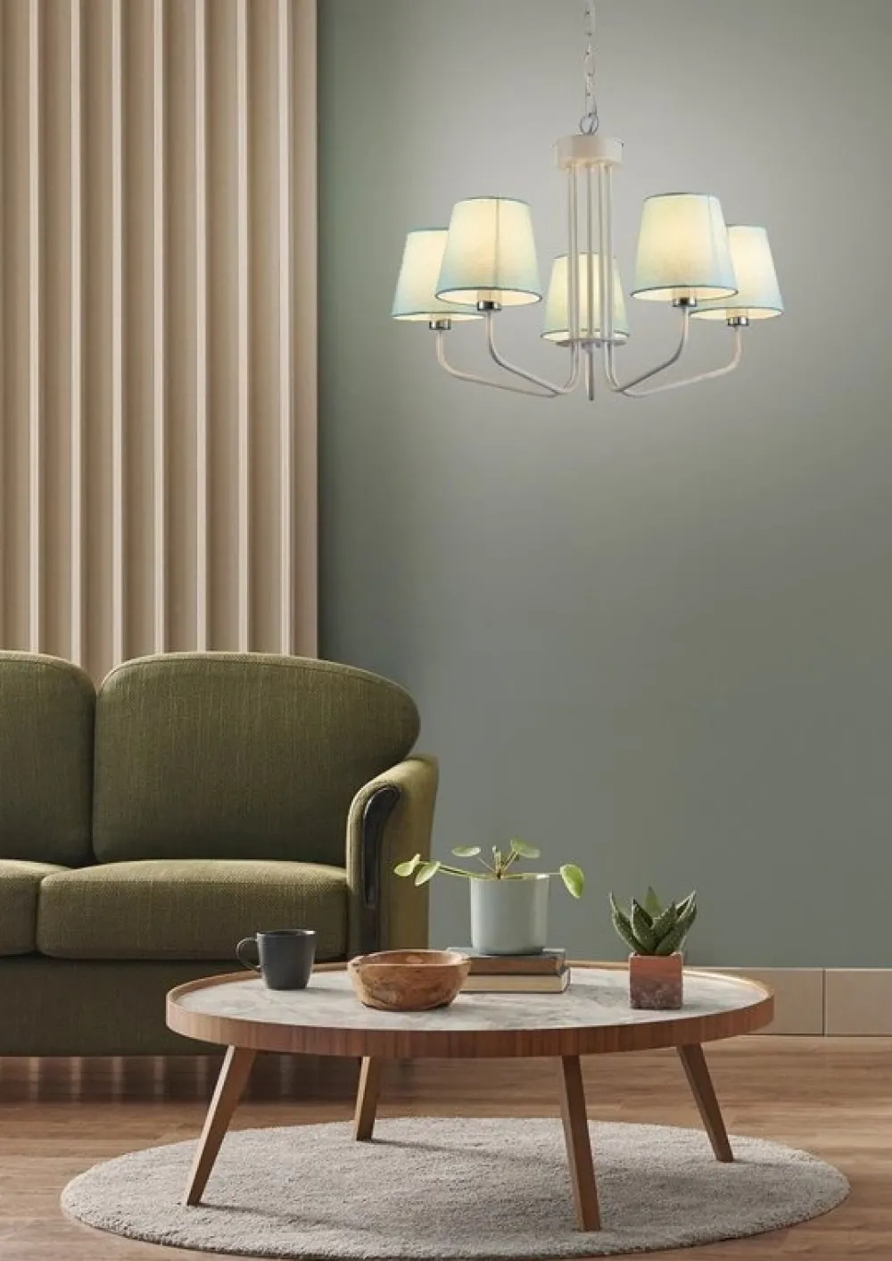 Oświetlenie Jadalni|Oświetlenie Salonu>Ledea Zyrandol niebieski lampa 5xE14 York